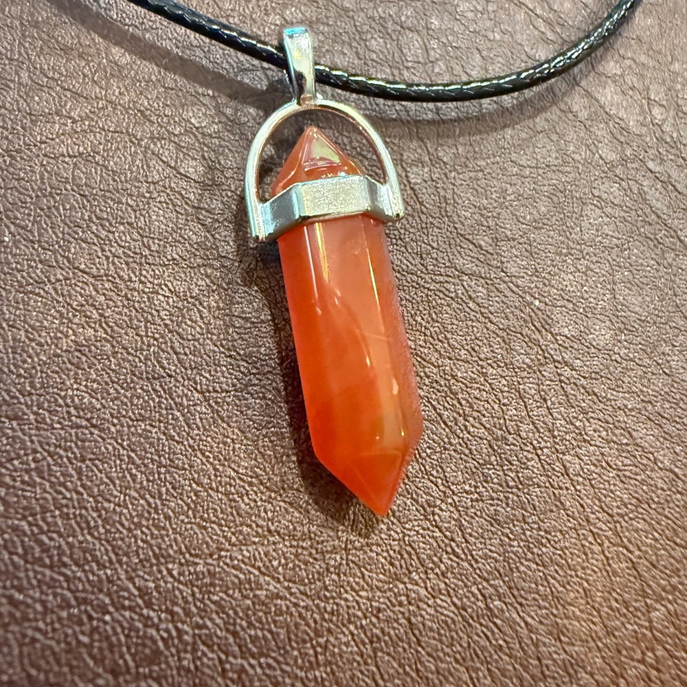 Orange Pendant Necklace